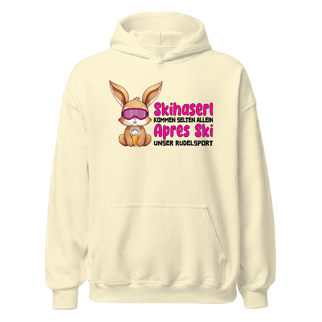 Skihaserl Rudelsport Hoodie mit Après-Ski-Motiv, Farbvariante