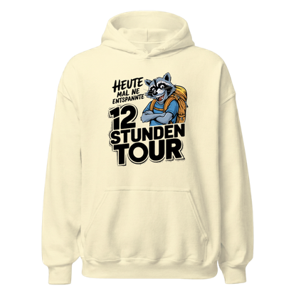 12 Stunden Tour Hoodie mit Wander-Spruch, Farbvariante