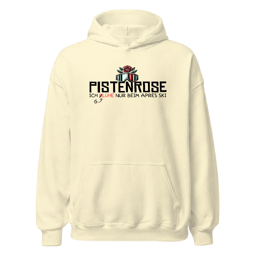 Pistenrose Hoodie mit Après-Ski-Spruch, Farbvariante
