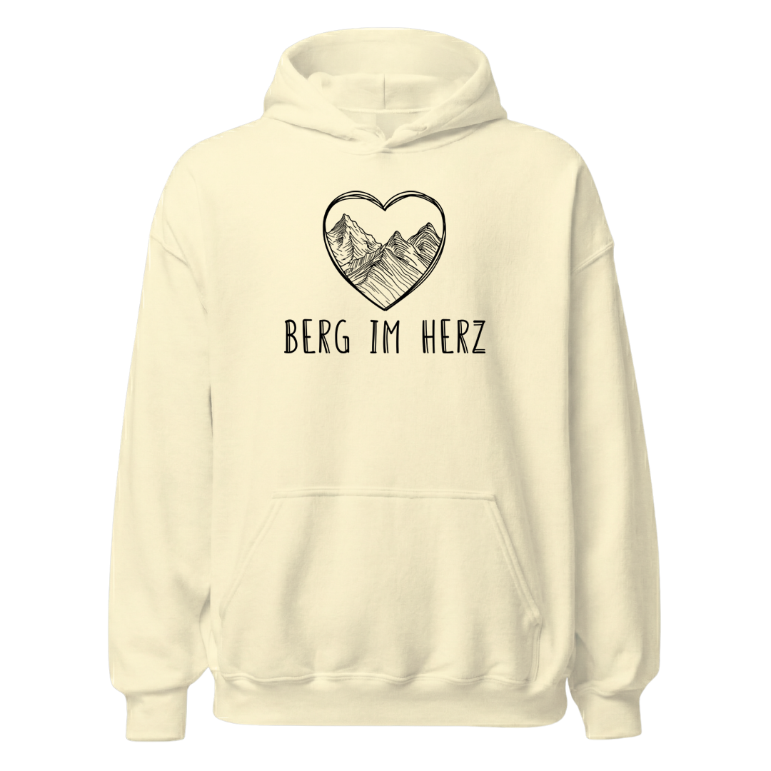Berg im Herz Hoodie mit Bergmotiv, Farbvariante
