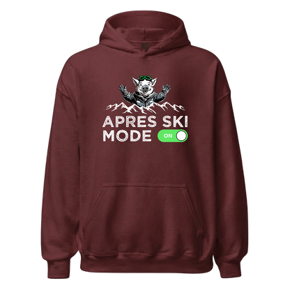 Après Ski Mode Hoodie mit Après-Ski-Spruch, Detailansicht