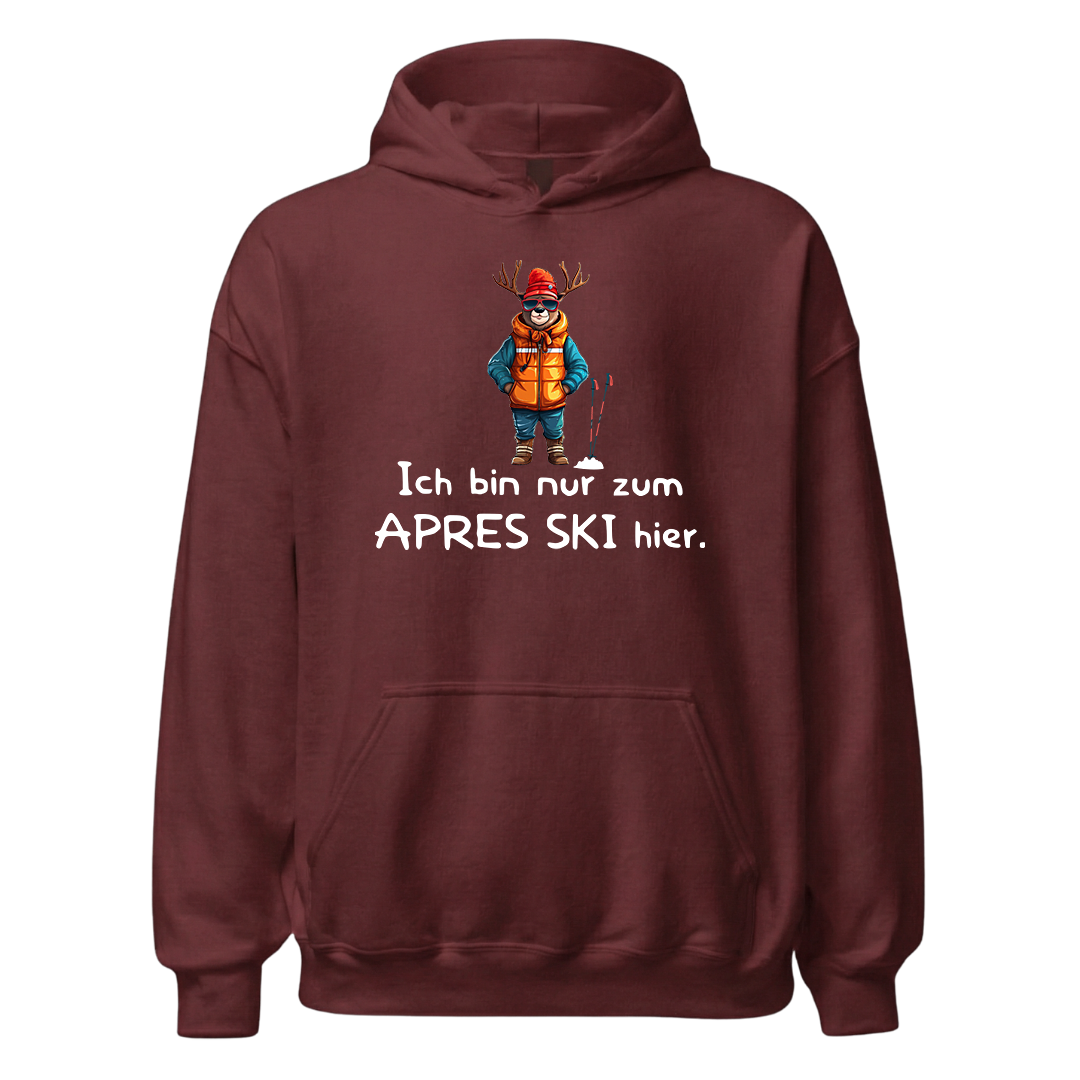Après Ski Fanatiker Hoodie mit Après-Ski-Spruch, Detailansicht