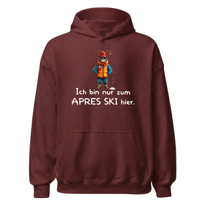 Après Ski Fanatiker Hoodie mit Après-Ski-Spruch, Detailansicht