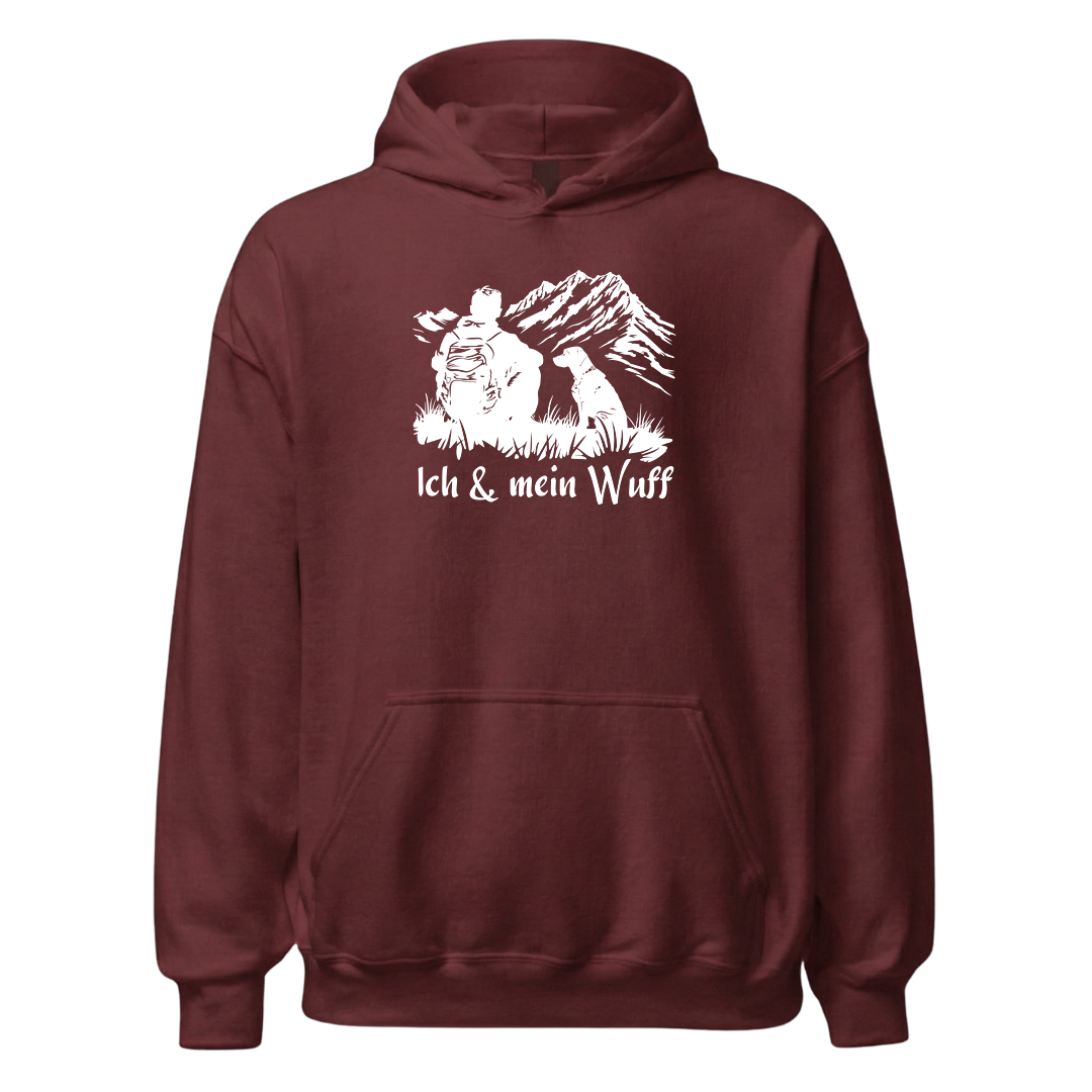 Ich & mein Wuff Hoodie mit Hundemotiv, Detailansicht
