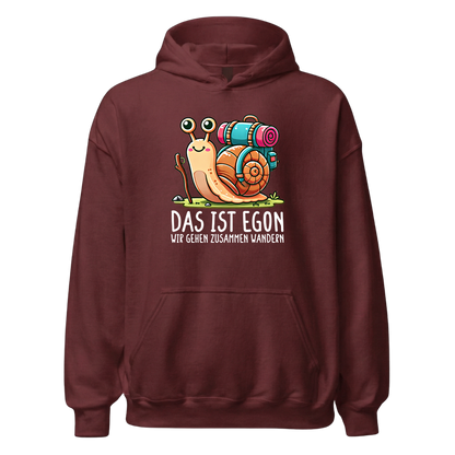 EGON Hoodie Unisex mit Schnecke Egon, Detailansicht