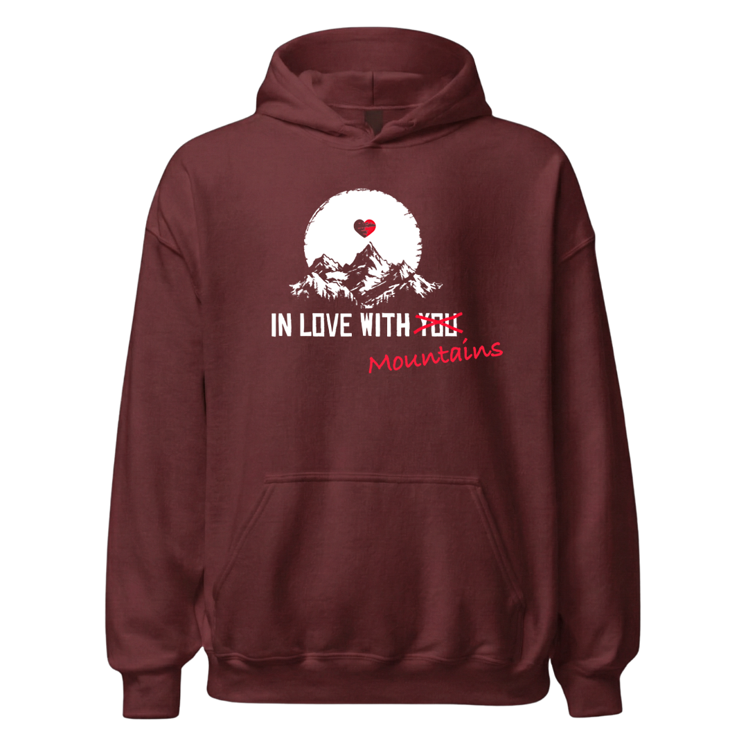 Mountainlove Hoodie mit Berg-Motiv, Detailansicht
