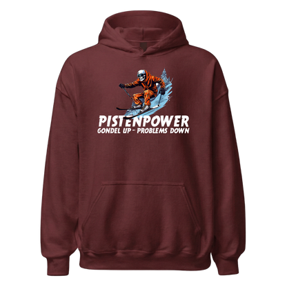 Pistenpower Hoodie mit Apres-Ski-Motiv, Detailansicht