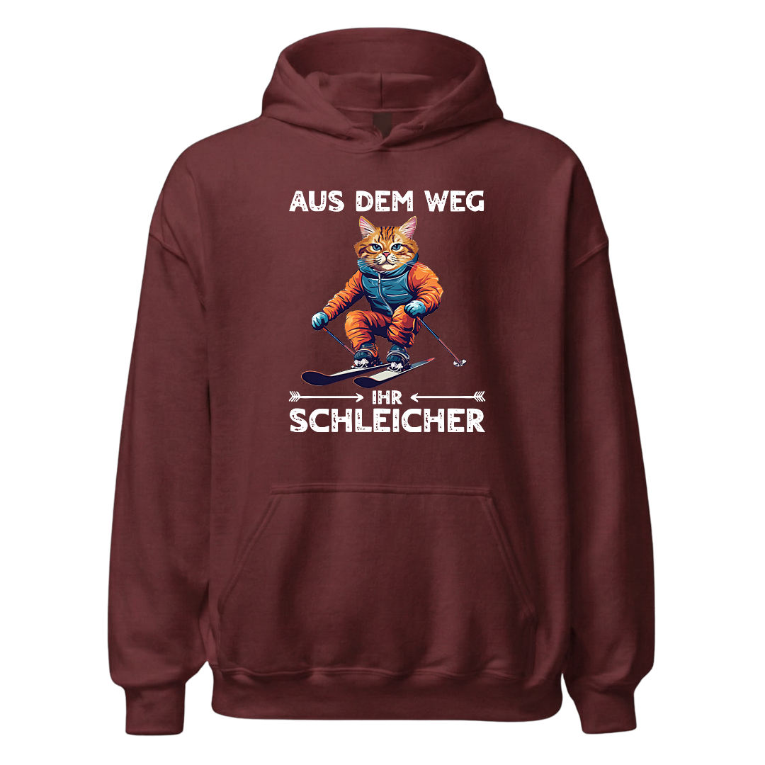 Schleicher Hoodie mit bayrischem Spruch, Detailansicht