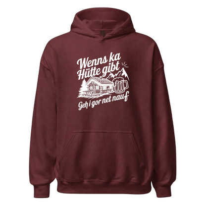 Ka Hütte Hoodie mit bayrischem Spruch, Detailansicht