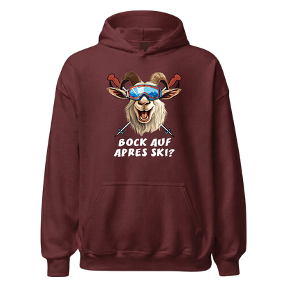 Bock auf Après Ski Hoodie mit Après-Ski-Spruch, Detailansicht