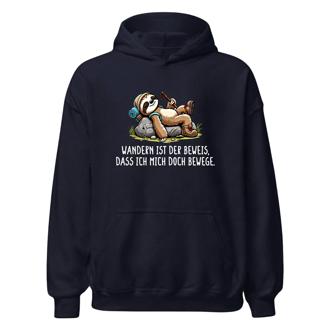 Der Beweis Hoodie mit Wanderspruch, Designdetail
