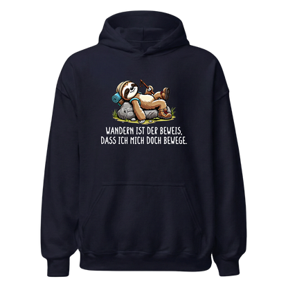 Der Beweis Hoodie mit Wanderspruch, Designdetail