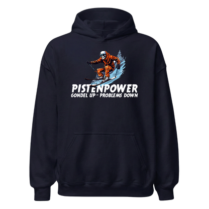 Pistenpower Hoodie mit Apres-Ski-Motiv, Designdetail