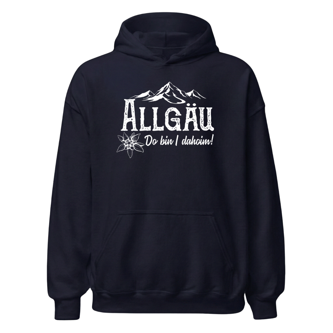 Dahoim Hoodie mit Berg-Spruch, Designdetail