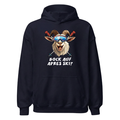 Bock auf Après Ski Hoodie mit Après-Ski-Spruch, Designdetail