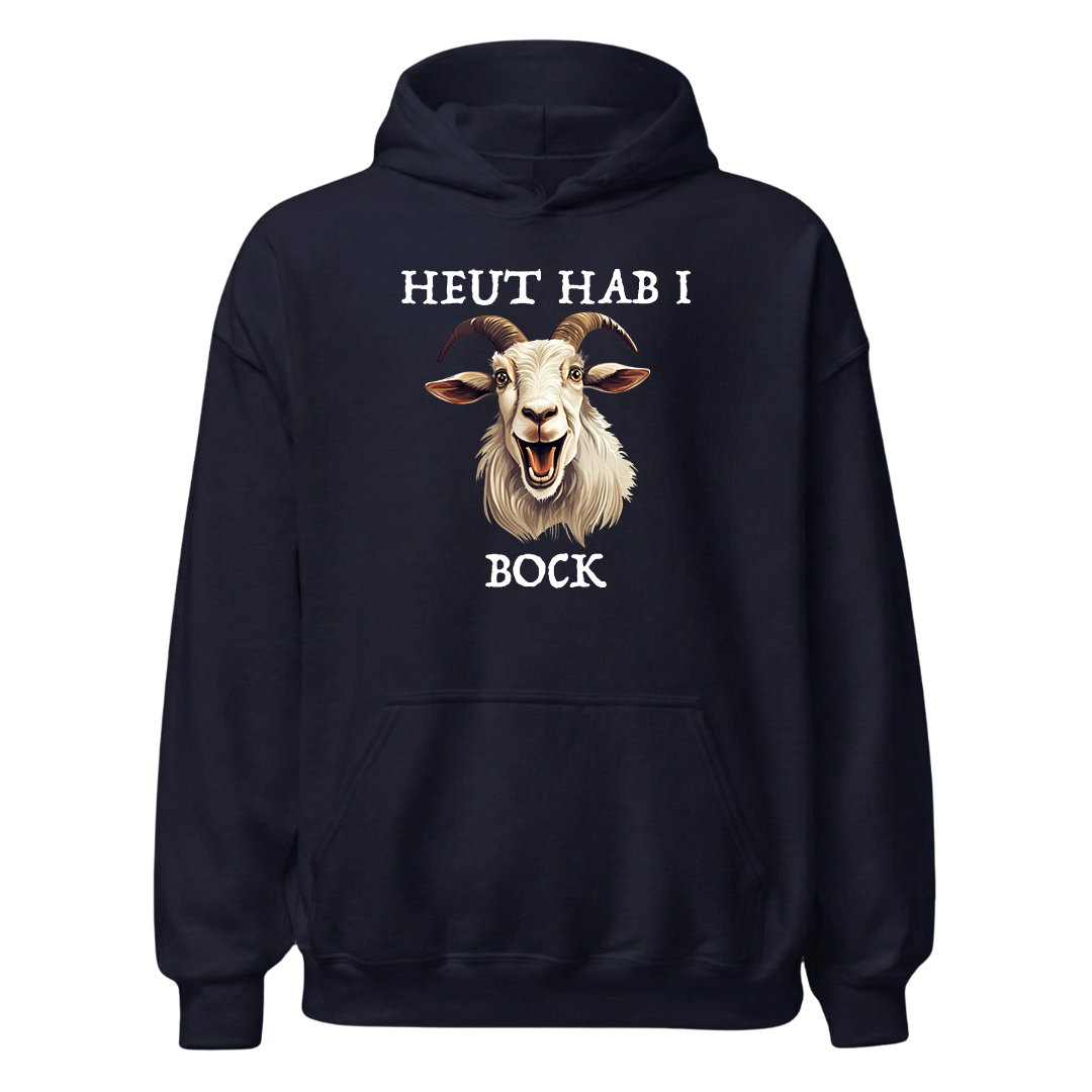 Bock Hoodie mit bayrischem Spruch, Designdetail