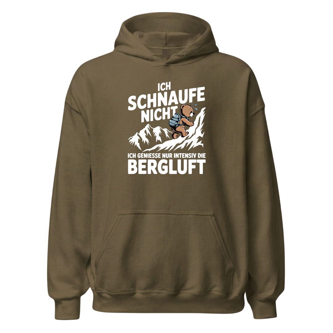 Bergluft Hoodie Unisex mit Berg-Spruch, weitere Ansicht