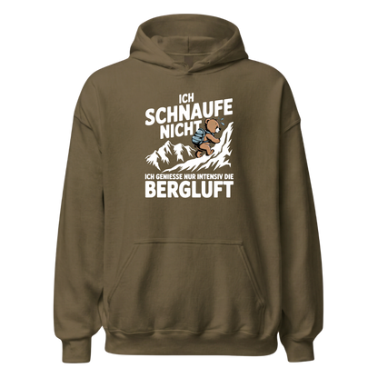 Bergluft Hoodie Unisex mit Berg-Spruch, weitere Ansicht