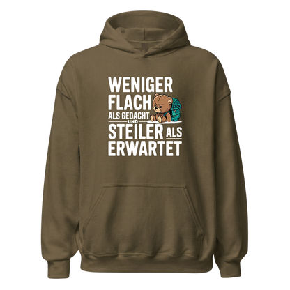 Steilzeit Hoodie mit Berg-Spruch, weitere Ansicht
