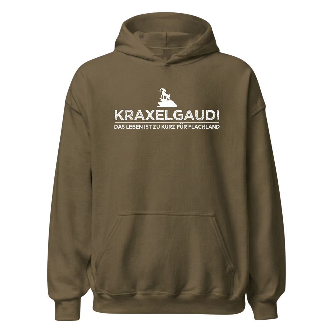 Kraxelgaudi Hoodie Unisex mit Marken-Motiv, weitere Ansicht