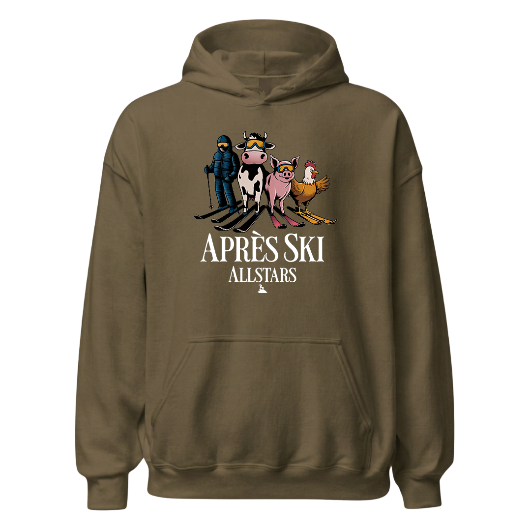 Après Ski Allstars Hoodie mit Après-Ski-Spruch, weitere Ansicht