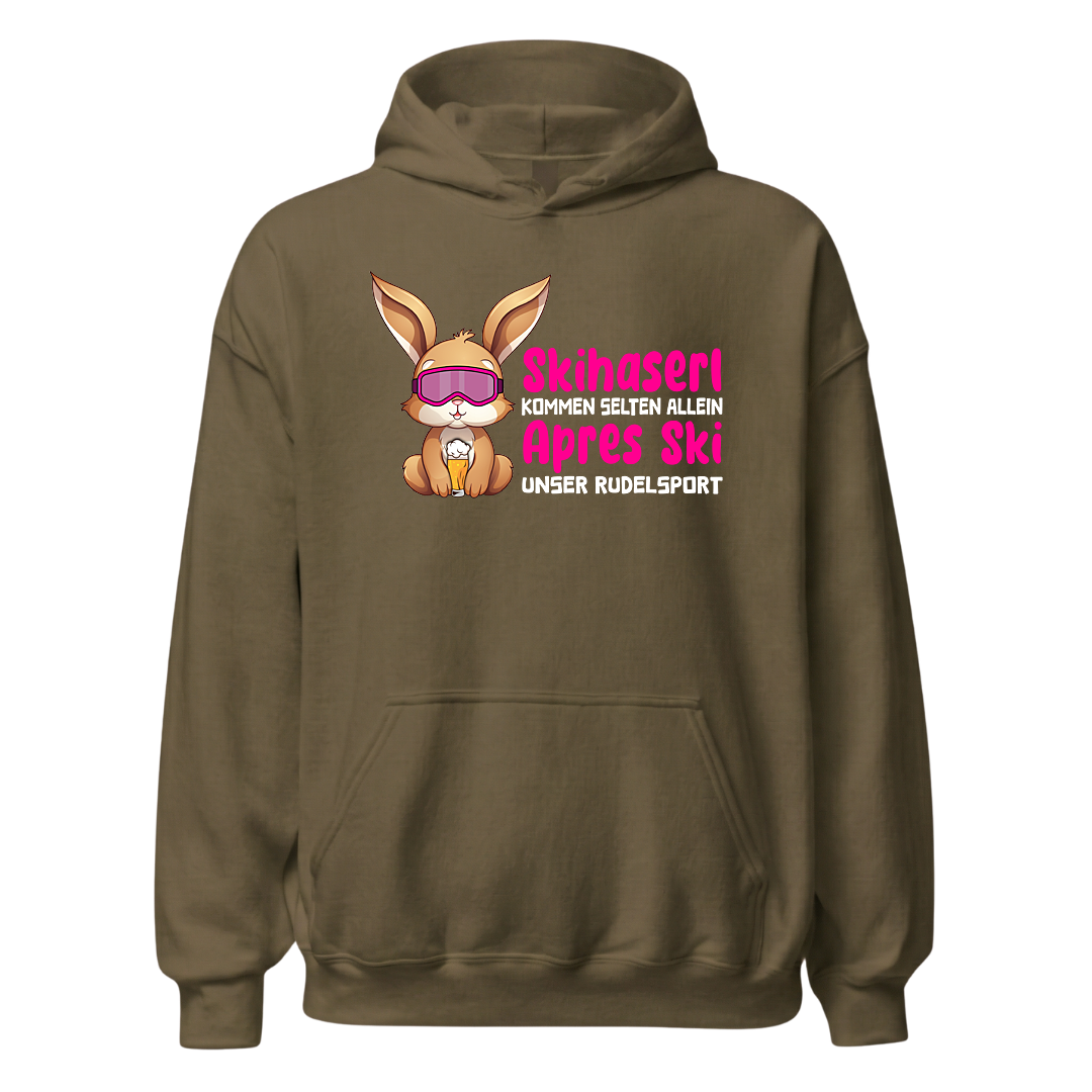 Skihaserl Rudelsport Hoodie mit Après-Ski-Motiv, weitere Ansicht
