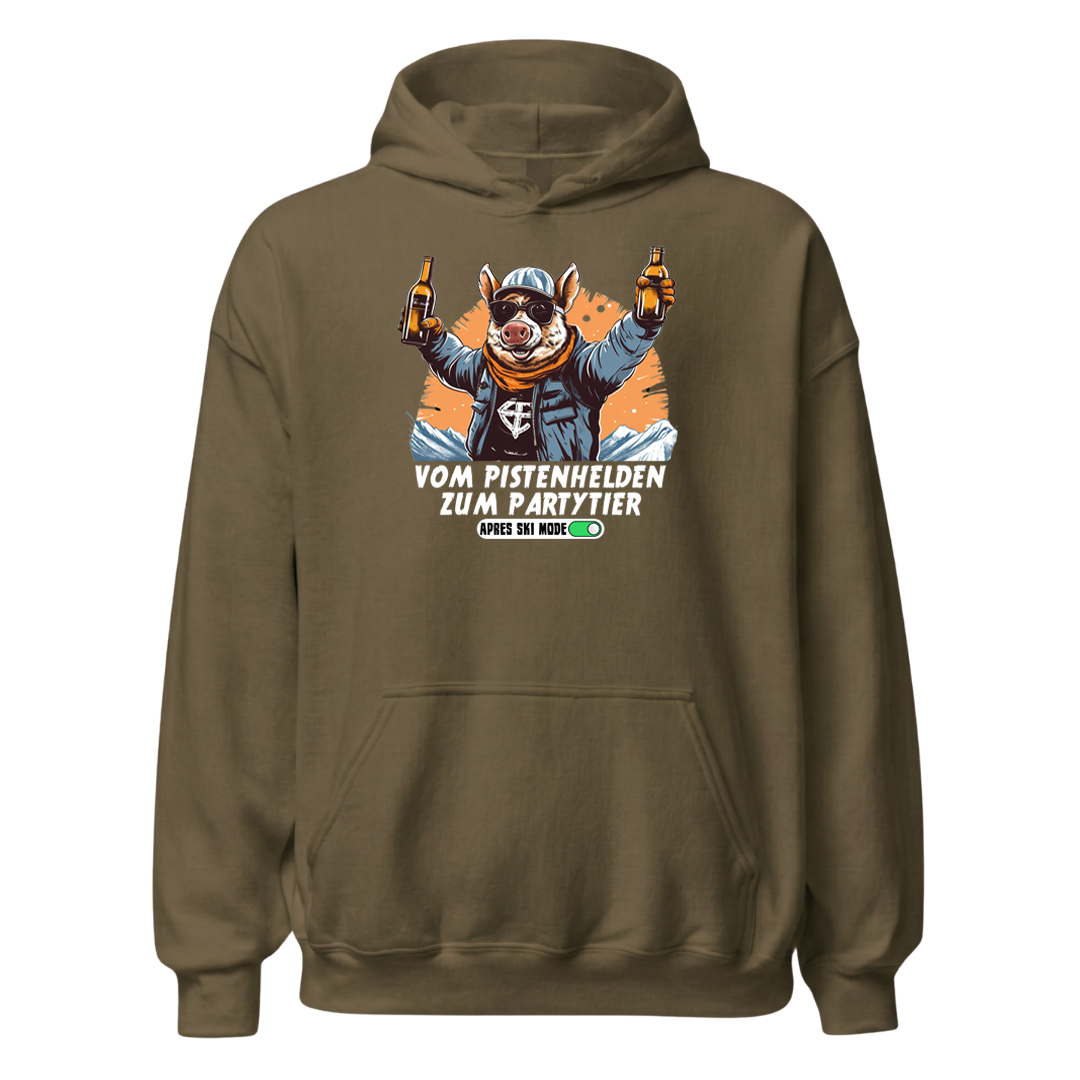 Pistenheld Hoodie mit Apres-Ski-Motiv, weitere Ansicht
