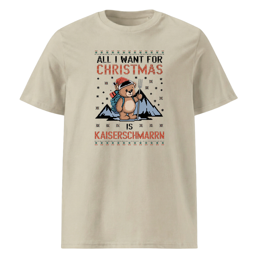 All I Want Christmas T-Shirt mit Weihnachts-Spruch, Farbvariante