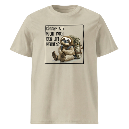 Lift T-Shirt Unisex mit Faultier-Motiv, Farbvariante