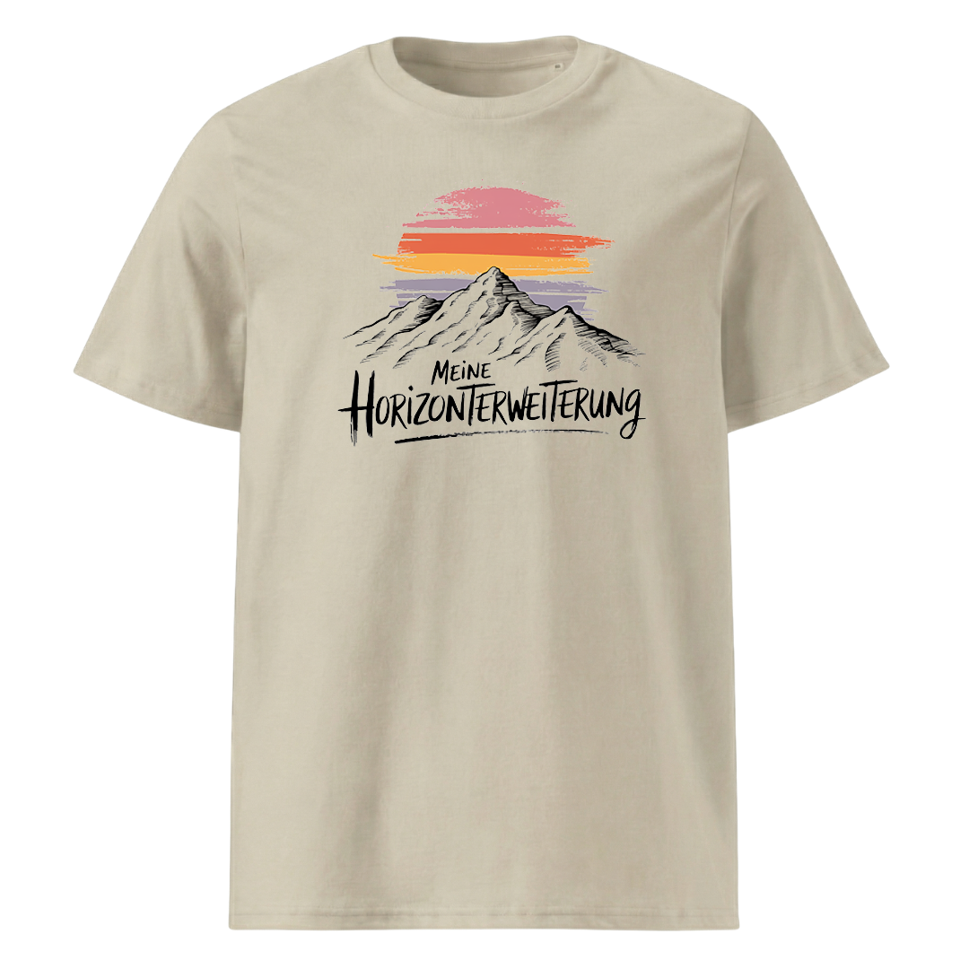 Horizonterweiterung T-Shirt mit Berg-Spruch, Farbvariante