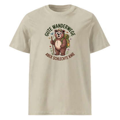 Gute Wanderwege aber schlechte Knie T-Shirt Unisex mit Spruch-Motiv, Farbvariante