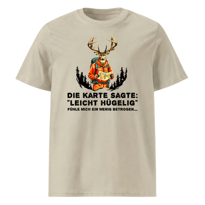 Leicht Hügelig T-Shirt Unisex mit Schriftzug, Farbvariante