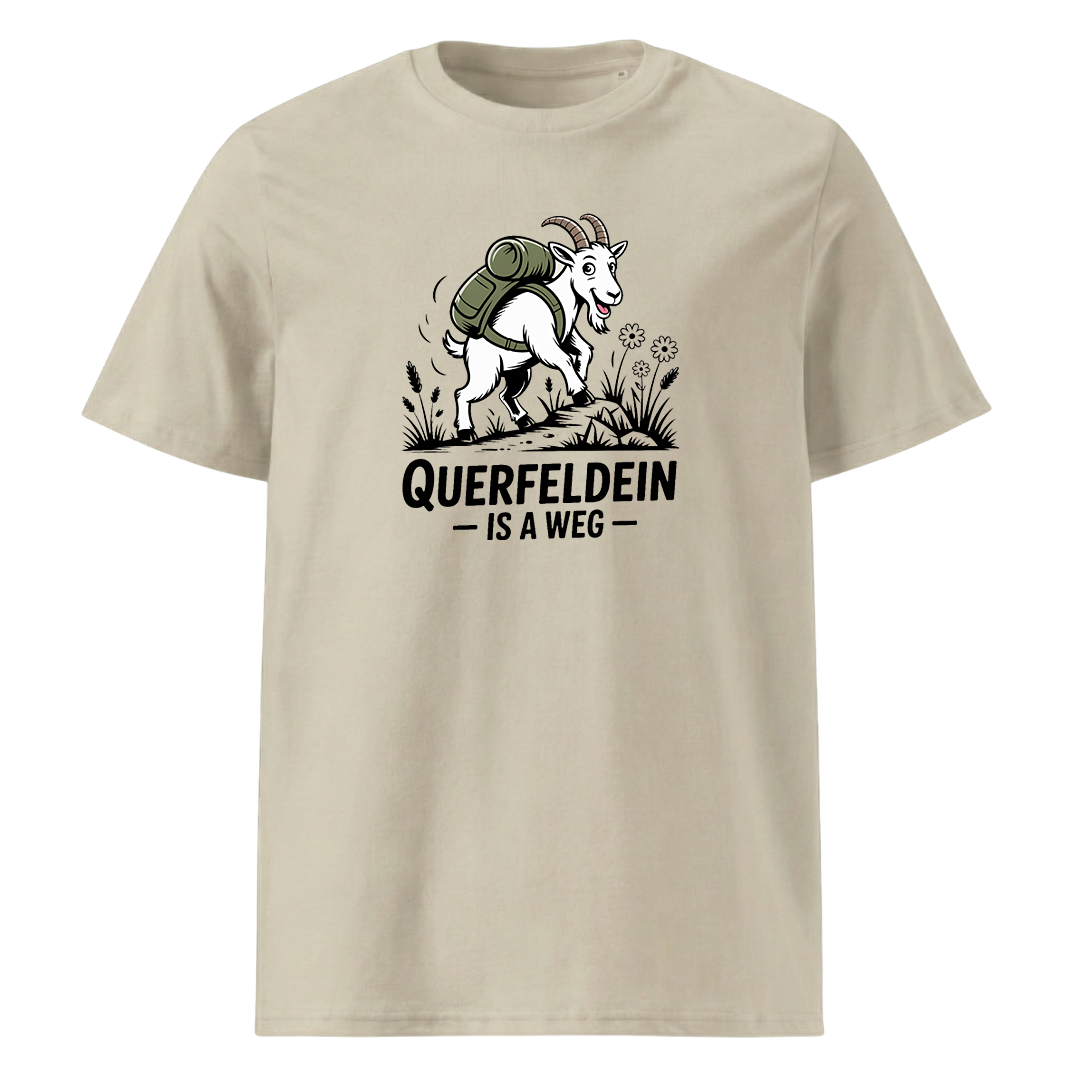Querfeldein Bergziege T-Shirt Unisex mit Ziegen-Motiv, Farbvariante