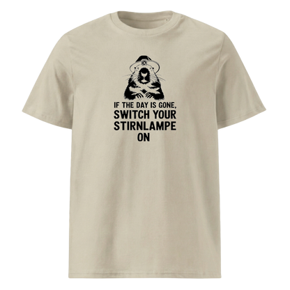 Stirnlampe T-Shirt mit Wander-Spruch, Farbvariante