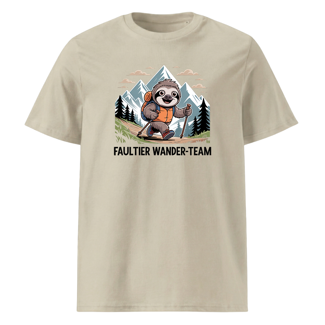 Faultier Wander-Team T-Shirt Unisex mit Faultier-Motiv, Farbvariante