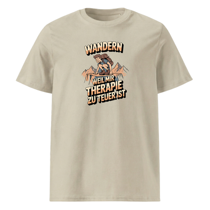 Wandern weil Therapie zu teuer ist T-Shirt Unisex mit Spruch, Farbvariante