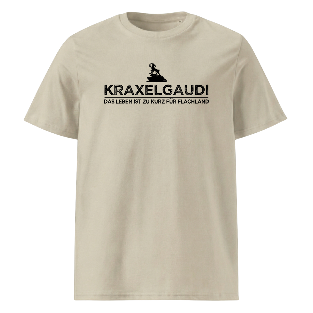 Kraxelgaudi T-Shirt Unisex mit Berg-Logo, Farbvariante