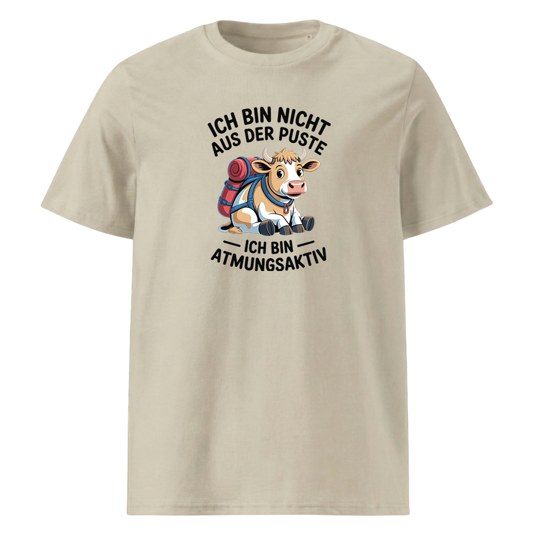 Nicht aus der Puste T-Shirt Unisex mit Spruch-Motiv, Farbvariante