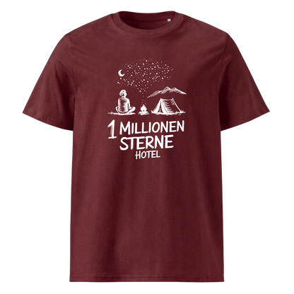 Sternehotel T-Shirt mit Berg-Spruch, Print Nahaufnahme