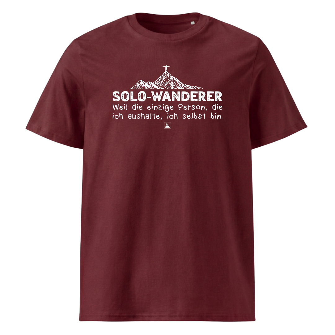 Solo T-Shirt mit Berg-Spruch, Print Nahaufnahme