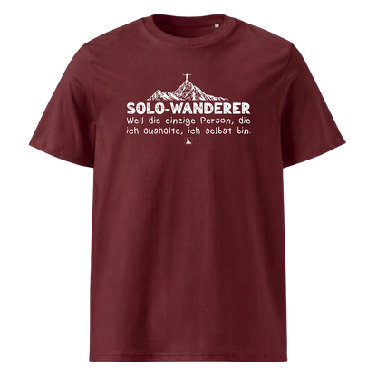 Solo T-Shirt mit Berg-Spruch, Print Nahaufnahme