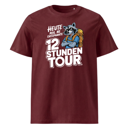 12 Stunden Tour T-Shirt mit Wander-Spruch, Print Nahaufnahme