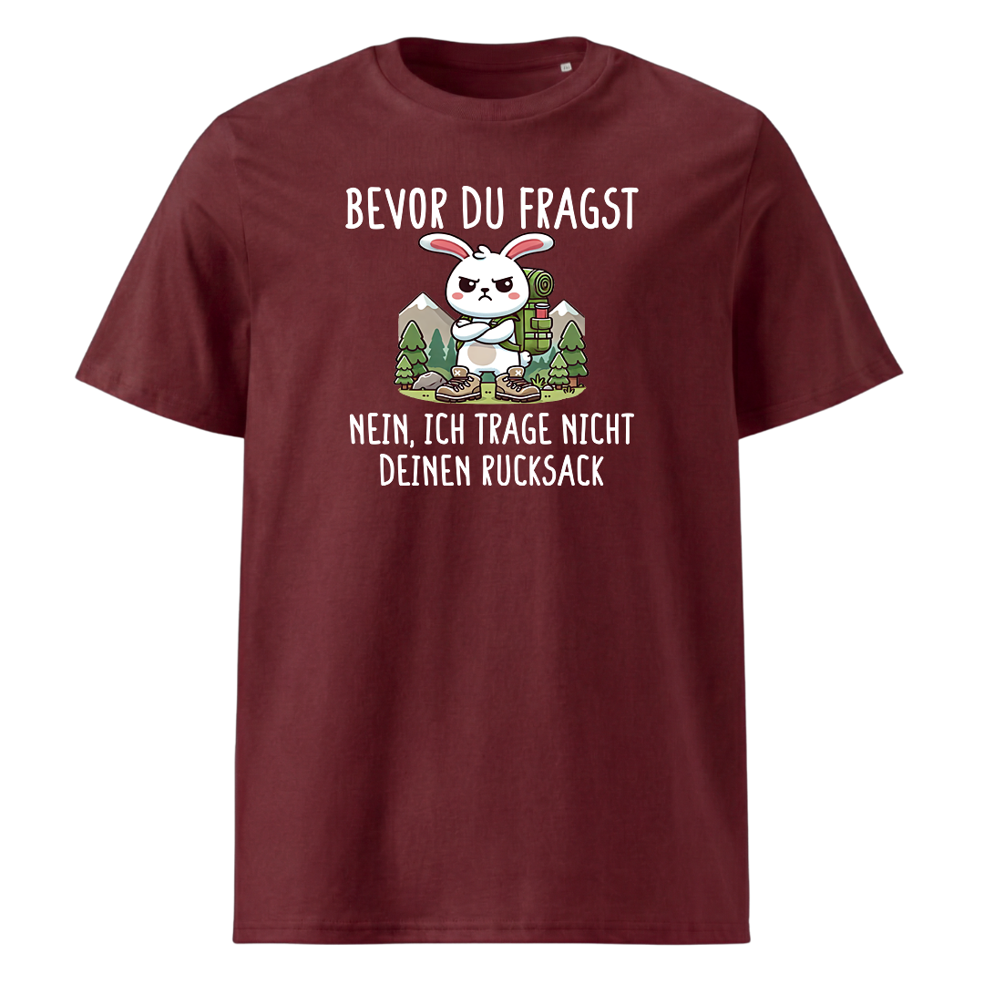 Schlepper T-Shirt mit Wanderspruch, Print Nahaufnahme
