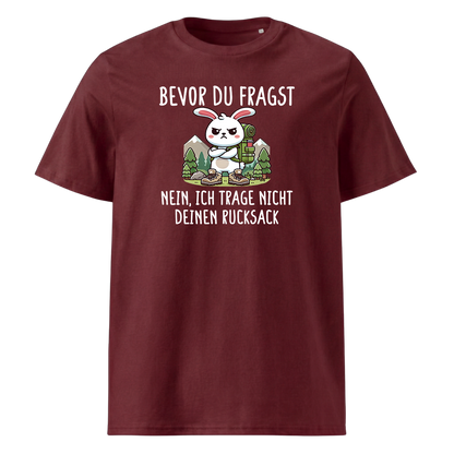 Schlepper T-Shirt mit Wanderspruch, Print Nahaufnahme