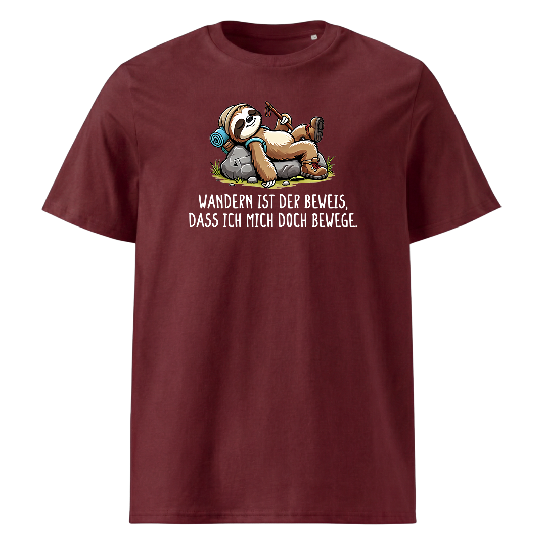 Der Beweis T-Shirt mit Wanderspruch, Print Nahaufnahme