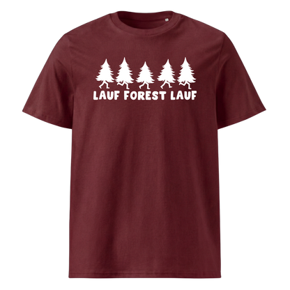 Lauf Forest T-Shirt Unisex mit Berg-Motiv, Print Nahaufnahme