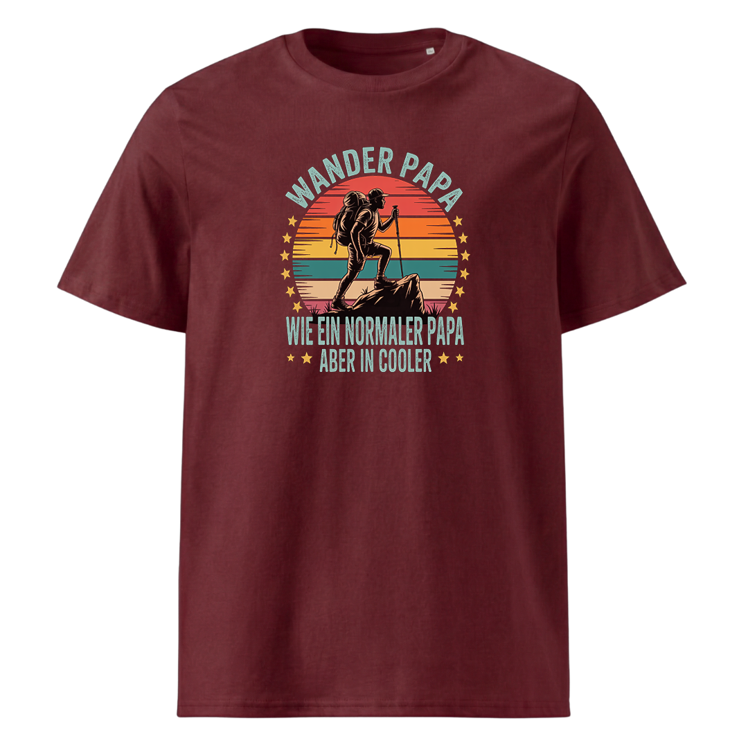 Wanderpapa T-Shirt Unisex mit Wander-Motiv, Print Nahaufnahme