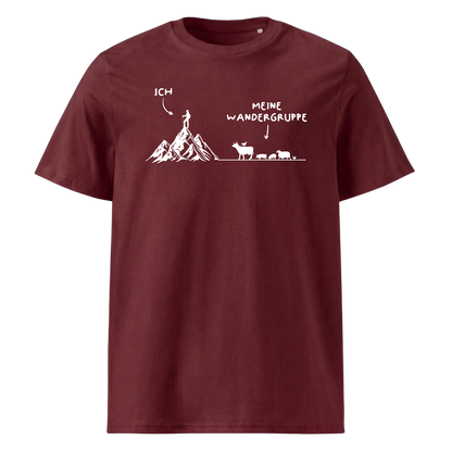 Wandergruppe T-Shirt Unisex mit Wander-Motiv, Print Nahaufnahme