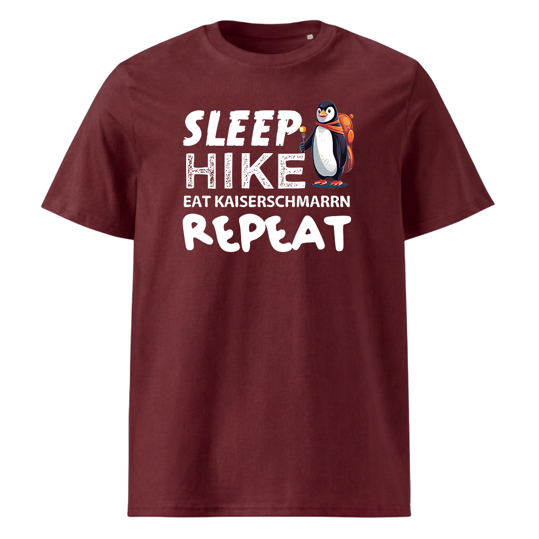 Repeat T-Shirt Unisex mit Berg-Motiv, Print Nahaufnahme