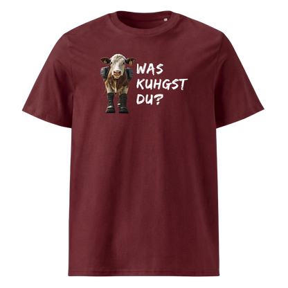 Kuhgst Du T-Shirt Unisex mit Kuh-Motiv, Print Nahaufnahme
